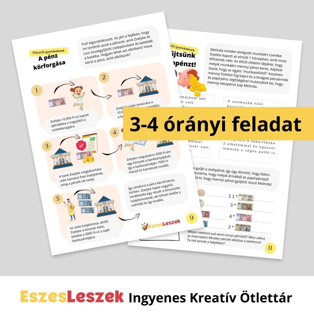 eszeseszek.hu | kreatív ötlettár | ingyen játékok | okos játékok | nyomtatható játékok | pénzügy gyerekeknek | pénzről gyerekeknek