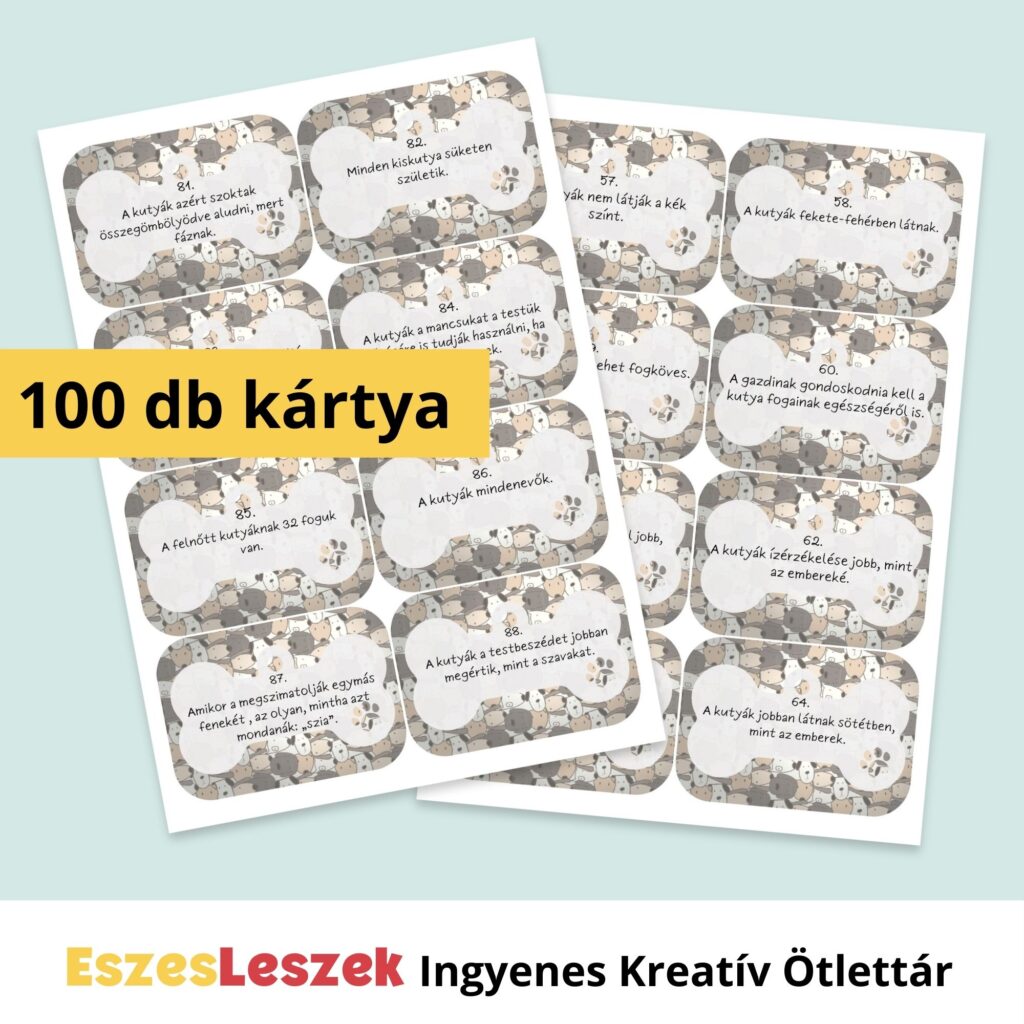 eszeseszek.hu | kreatív ötlettár | ingyen játékok | okos játékok | nyomtatható játékok | kutyás játék | ingyen kártyajáték | letölthető kutyás játék | gondos gazdi játék