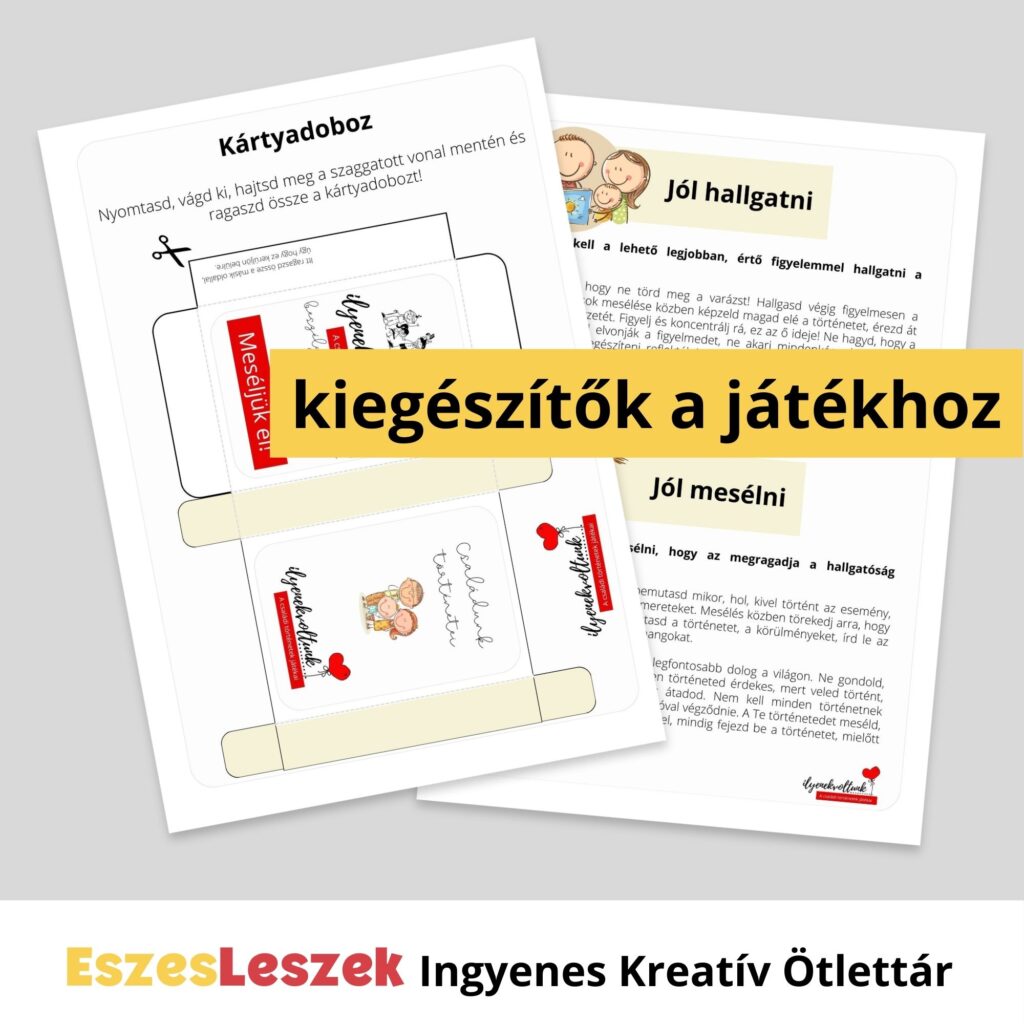 Nyomtatható játék | Letölthető kártyajáték | Kreatív ötlettár | családi beszélgetésindító játék | ilyenekvoltunk