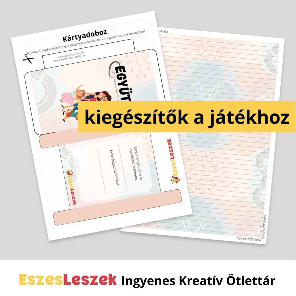 családi kártyajáték | nyomtatható játék | letölthető kártyajáték | személyiség fejlesztő játék